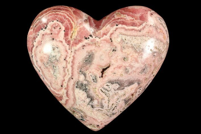 Polished Rhodochrosite Heart - Argentina #83343